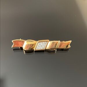 Monet Gold Brooch with Bow Design